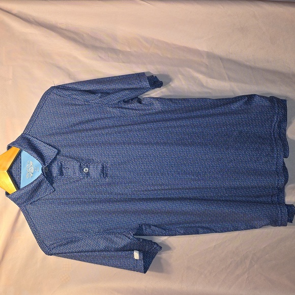 Straight Down Blue Patterned Shirt Mens Medium (Matt #30) - Picture 5 of 6